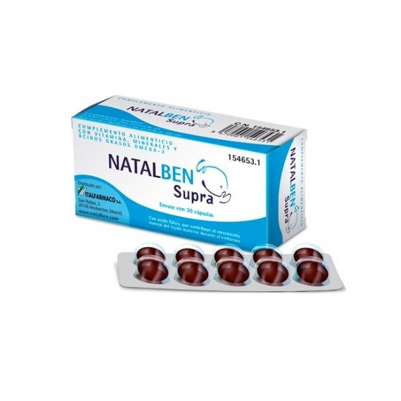 Natalben Supra Supra Suplemento Alimentar para Gravidez 30 Cápsulas ITALFARMACO