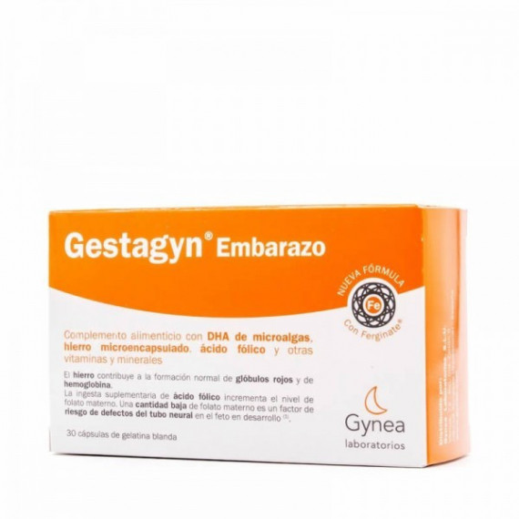 Gestagyn Supplément alimentaire pour couvrir les besoins pendant la grossesse 30 Capsules GYNEA LAB