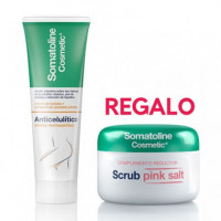 SOMATOLINE Cosmetic Crema Termoactiva Anticelulítico 250ML + SOMATOLINE Exfoliante de Sal Rosa 350G de Regalo