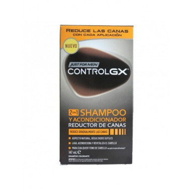 Jus For Men Control Gx 2 en 1 Champú y Acondicionador Reductor de Canas  JUST FOR MEN