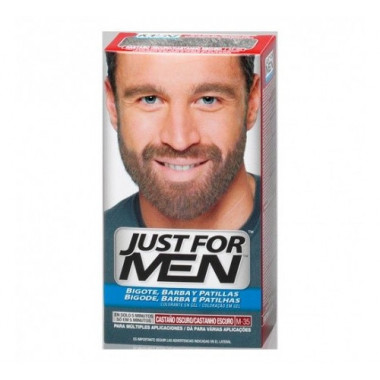 JUST FOR MEN Moustache &amp; Beard Colouring Gel Coloração da Barba Dark Brown