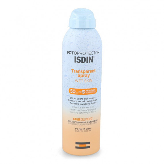 Fotoprotector ISDIN Spray Transparente de Pele Molhada 50 250ML Fotoprotector ISDIN Spray Transparente de Pele Molhada 50 250ML