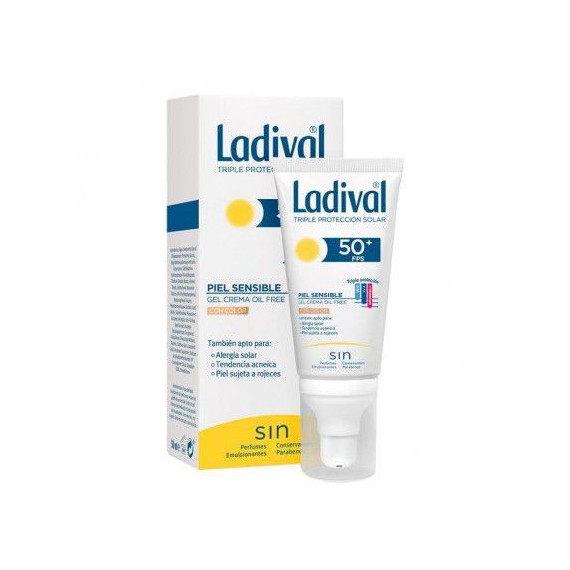 LADIVAL Spf 50 Piel Sensible Gel Crema Oil Free con Color 50ML