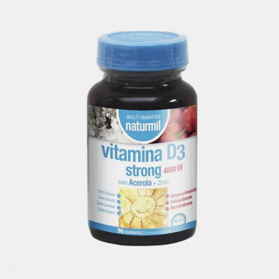 NATURMIL Vitamina D3 Strong 4000UI + Acerola + Zinc 90CMP