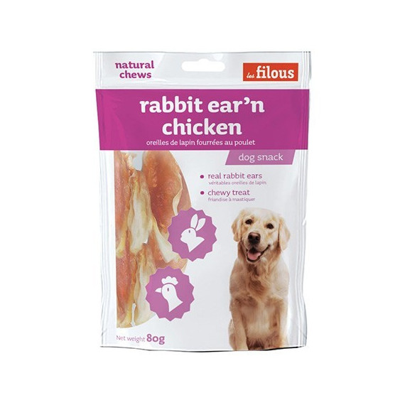 FILOUS Snack Rabbit Earn Chicken 80 Gr