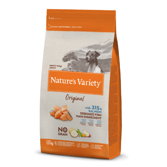 Nv Dog Original Ng Ad. Mini Salmon 1,5KG  NATURE'S VARIETY