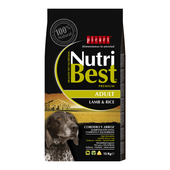 Nutribest Dog Ad. Cordero 15 Kg  PICART