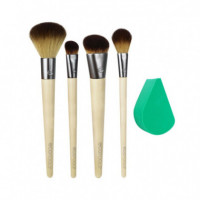 Airbrush Complexion Kit - Set de 4 Brochas + Esponja ECOTOOLS