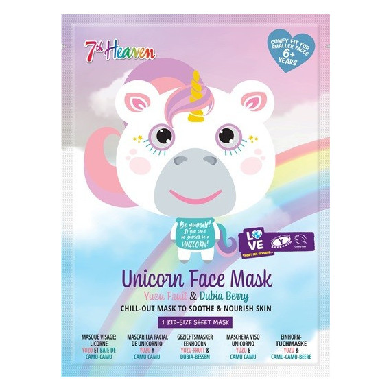 Mascarilla de Tela Animal Mask  Unicornio 7TH Heaven  MONTAGNE JEUNESSE