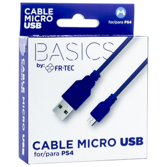 Cable Carga USB a Micro USB Azul FT0018 PS4  BLADE