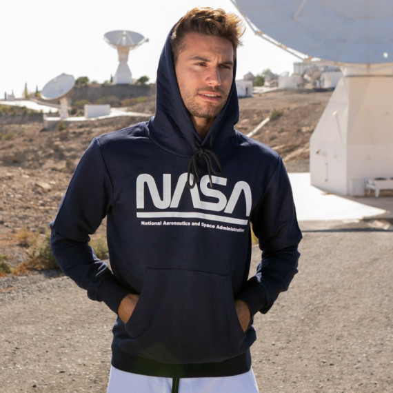 Sudadera Lisa con Capucha de NASA Azul Marino - ❤️ Guanxe Canarias