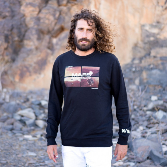 Suéter Negro NASA Marte Logo Rojo - ❤️ Guanxe Canarias