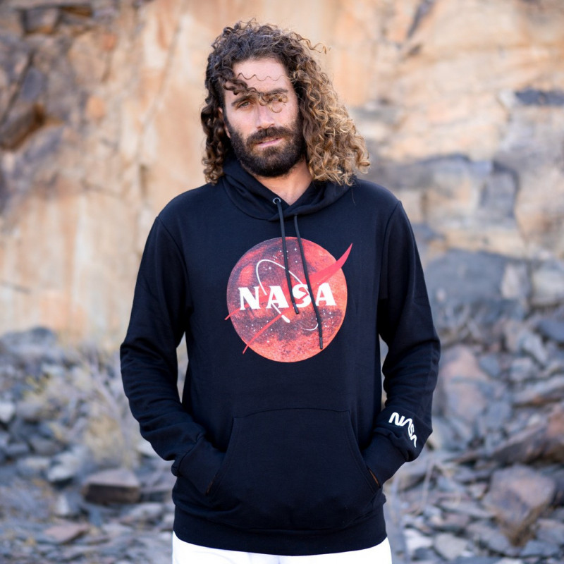 Sudadera Negra NASA Marte Logo Marte - ❤️ Guanxe Canarias