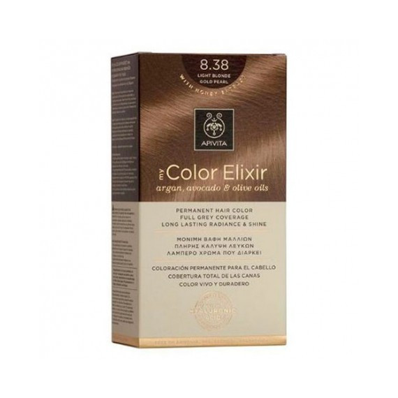 APIVITA Color Elixir 8.38 Light Blond Gold Pearl