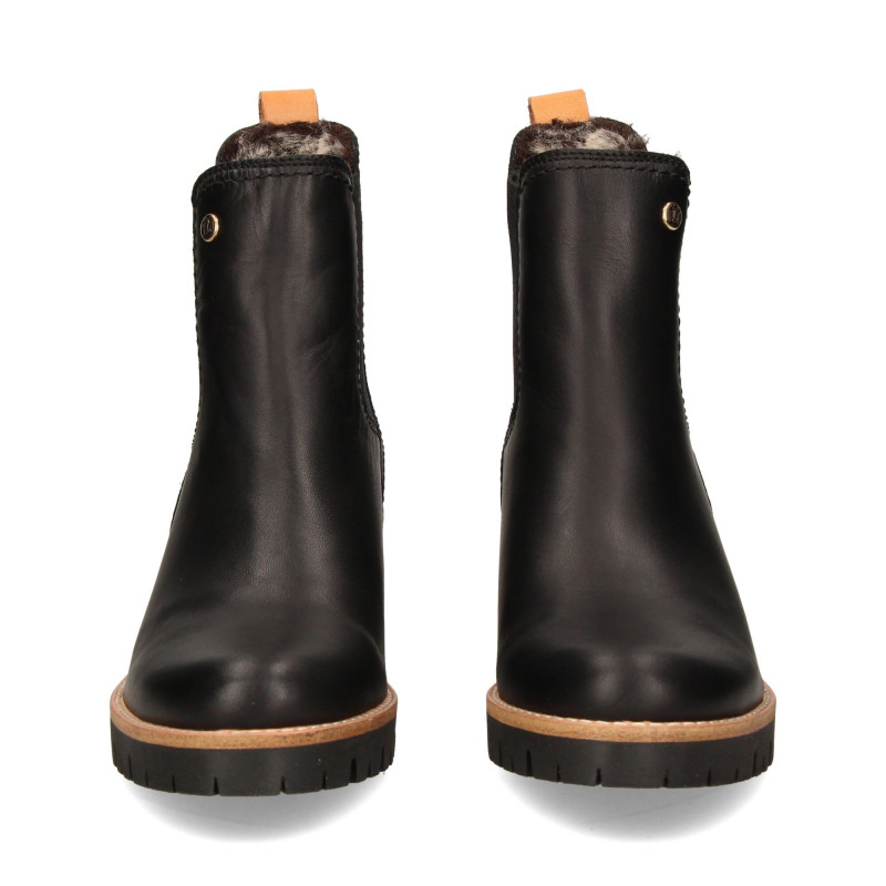 Botin Tacon Piel Elastico Negro PANAMA JACK - ❤️ Guanxe Canarias