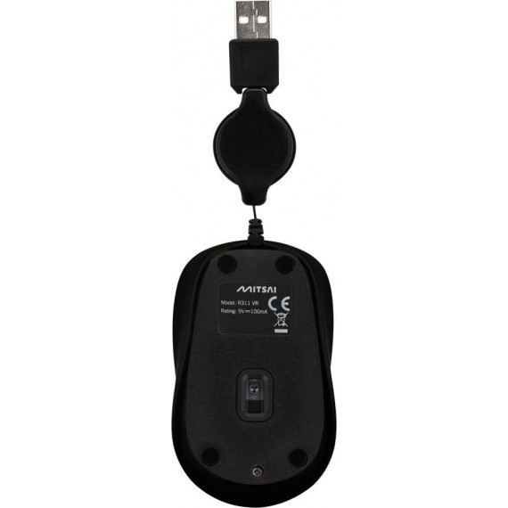 Ratón MITSAI R311 (cable USB - Casual - 2400 Dpi - Rojo)
