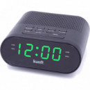 Radio Despertador KUNFT KTCR3846 (negro - Ppl - Fm - Corriente - Alarma Doble - Función Snooze)