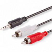 Cable Audio MITSAI Jack 3,5MM - 2 Rca 1,5M