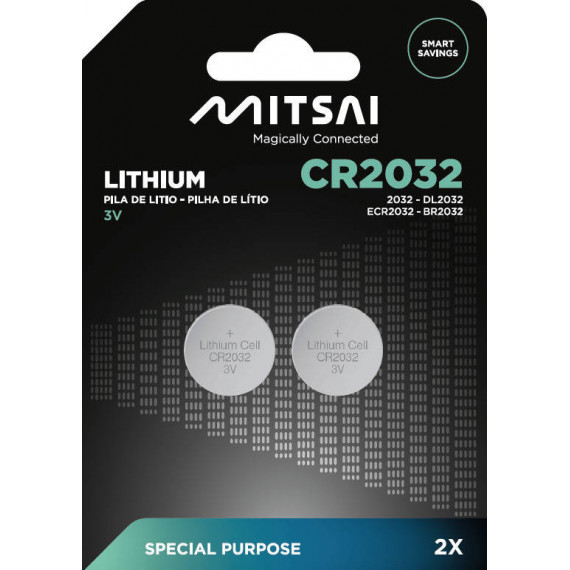 Pilas No Recargables MITSAI CR2032 (cr - 2 Unidades)