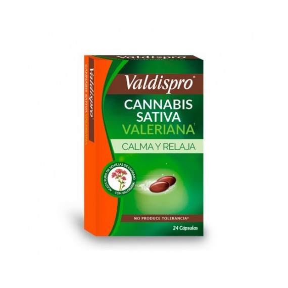 Valdispro Cannabis Sativa Valeriana 24 Cápsulas  VEMEDIA PHARMA
