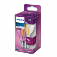 Led Bulb - PHILIPS - Filament Pack 1X75W A60 A60 E27 4000K 1055 Lumens