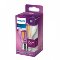 Led Bulb - PHILIPS - Filament Pack 1X100W A60 E27 E27 4000K 1521 Lumens