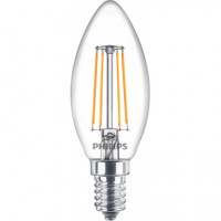 Led Bulb - PHILIPS - Filament Pack 1X40W B35 E14 E14 4000K 470 Lumens