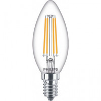 Led Bulb - PHILIPS - Filament Candle Pack 1X60W B35 E14 E14 4000K 806 Lumens