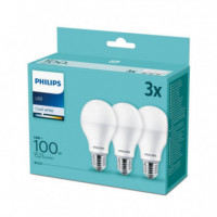 LED Bulb - PHILIPS - Pack 3X100W A67 E27 E27 4000K 1521 Lumens