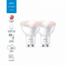 Bombilla Led · WIZ · Pack 2X50W GU10 Multicolor Wi-fi BLUETOOTH Regulable