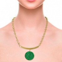 Collar Oro Demeter con Colgante de Nácar Verde  SUSANA REQUENA