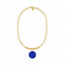 Collar Oro con Colgante de Nácar Azul Selene  SUSANA REQUENA