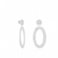SUSANA REQUENA Asteria Silver Oval Earrings