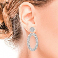 SUSANA REQUENA Asteria Silver Oval Earrings