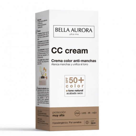 BELLA AURORA Solar Cc Cream Antimanchas SPF50+ 30ML