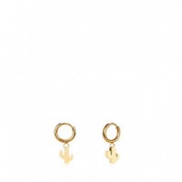 SUSANA REQUENA Gold Plated Pendant Cactus Motif Earrings