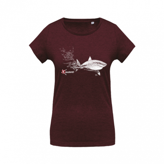 Camiseta Bio Tiburon Buceador Mujer  KANUMERA