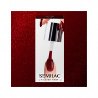 SEMILAC One Step Semipermanent Enamel - S590 Glitter Red - 5ML