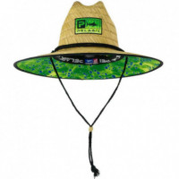 Sombrero PELAGIC Baja Straw Dorado Green