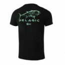 Camiseta Uv Premium Gyotaku Negra  PELAGIC