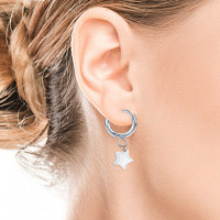 SUSANA REQUENA Silver Plated Pendant Earrings Star Motif Pendant