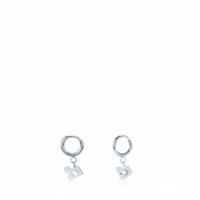 SUSANA REQUENA Silver Plated Pendant with Musical Note Motif Earrings