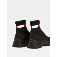 TOMMY JEANS FLAT SOCK BOOT