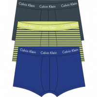 Low Rise Trunk 3PK Blue Flannel/stripe/h  CALVIN KLEIN
