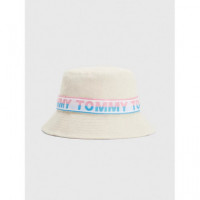 Summer Tommy Bucket Hat Canvas  TOMMY HILFIGER
