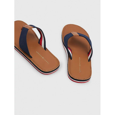 Elevated Leather Beach Sandal Natural Co  TOMMY HILFIGER