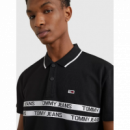 Polo TOMMY JEANS Chest Negro