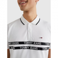 Polo Tommy Jeans chest blanco