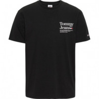 Camiseta Tommy Jeans text negra