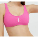 Parte Alta Bikini CALVIN KLEIN Rosa con Logo